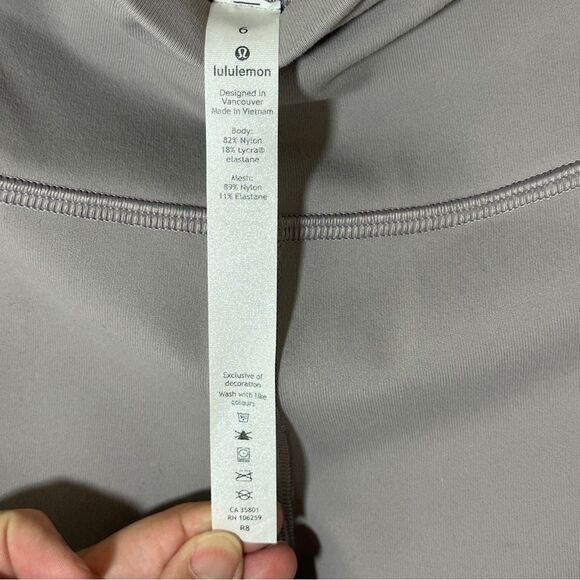 Lululemon Wunder Under Pant High-Rise Tech Mesh 28" Dark Chrome Leggings 6 - Picture 5 of 8